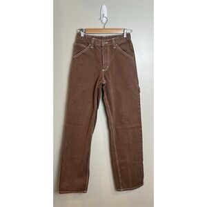 J Galt Women's Sz Small Brown Denim Carpenter Pants Grunge Rockabilly 70's